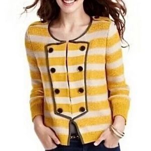 MARCHING BAND Loft Ann Taylor Knitted Strips Cardigan STRIPE Sweater